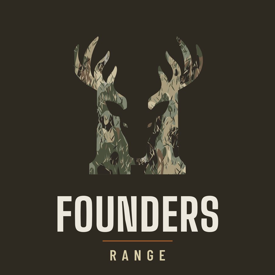 Hartland Founders Range: camo-filled stag mark on a dark background