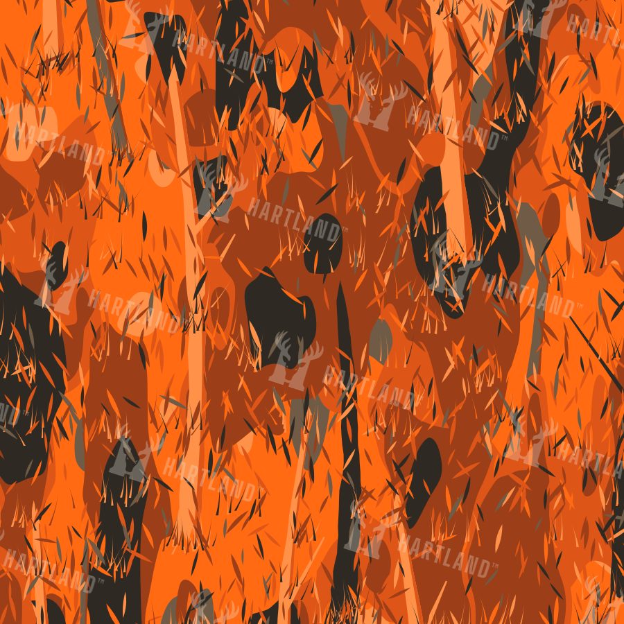 Close-up of the Range Blaze pattern in blaze orange